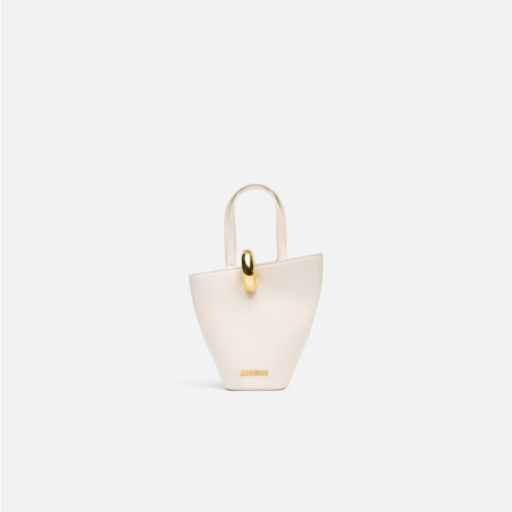 Jacquemus Le Petit Bambola Leather Bucket Bag - Light Ivory